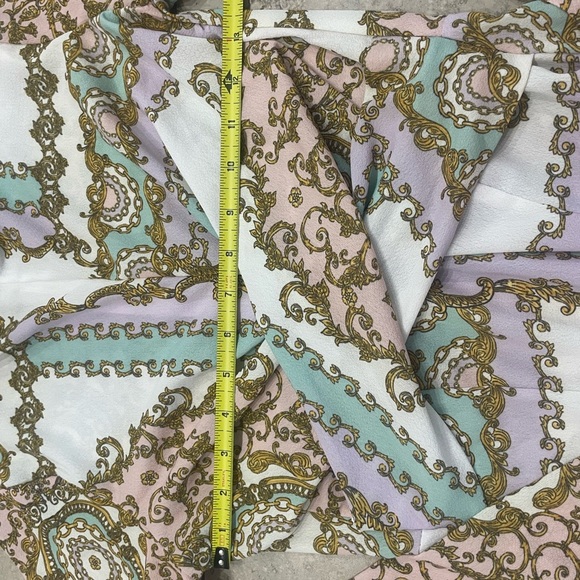 PASTEL SCARF PRINT TWIST FRONT ROMPER Size 4 NWT - Picture 7 of 12